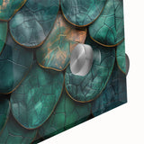 Glamorous Green and Gold Abstract Leaf Wall Art – Luxury Modern Decor