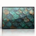 Glamorous Green and Gold Abstract Leaf Wall Art – Luxury Modern Decor
