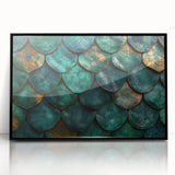 Glamorous Green and Gold Abstract Leaf Wall Art – Luxury Modern Decor