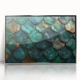 Glamorous Green and Gold Abstract Leaf Wall Art – Luxury Modern Decor