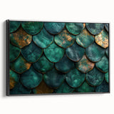 Glamorous Green and Gold Abstract Leaf Wall Art – Luxury Modern Decor