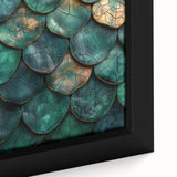 Glamorous Green and Gold Abstract Leaf Wall Art – Luxury Modern Decor