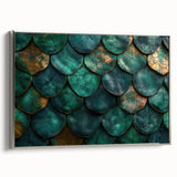 Glamorous Green and Gold Abstract Leaf Wall Art – Luxury Modern Decor