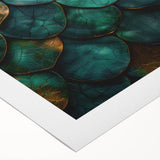 Glamorous Green and Gold Abstract Leaf Wall Art – Luxury Modern Decor
