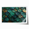 Glamorous Green and Gold Abstract Leaf Wall Art – Luxury Modern Decor