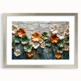 Glamorous Floral Wall Art in Green, Gold, and Earth Tones – Modern Decor