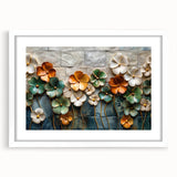 Glamorous Floral Wall Art in Green, Gold, and Earth Tones – Modern Decor