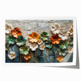 Glamorous Floral Wall Art in Green, Gold, and Earth Tones – Modern Decor