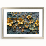 Glamorous Gold and Green Floral Wall Art – Luxury Nature-Inspired Decor