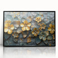 Glamorous Gold and Green Floral Wall Art – Luxury Nature-Inspired Decor