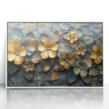 Glamorous Gold and Green Floral Wall Art – Luxury Nature-Inspired Decor