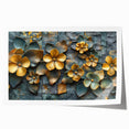Glamorous Gold and Green Floral Wall Art – Luxury Nature-Inspired Decor