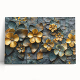 Glamorous Gold and Green Floral Wall Art – Luxury Nature-Inspired Decor
