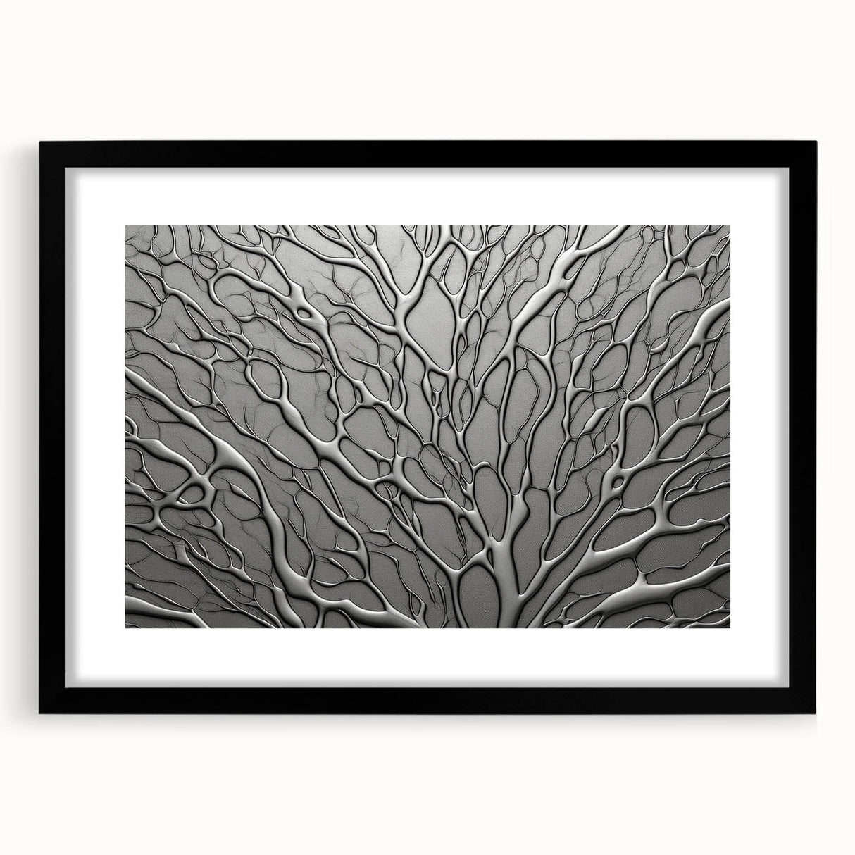 Modern Silver Tree Branch Wall Art – Glamorous Nature-Inspired Decor