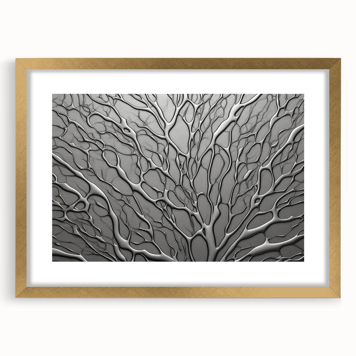 Modern Silver Tree Branch Wall Art – Glamorous Nature-Inspired Decor