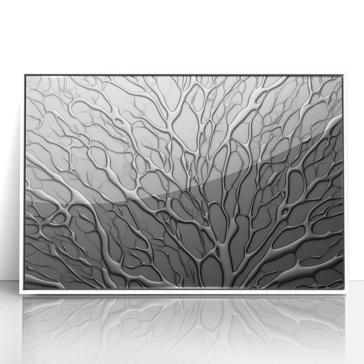 Modern Silver Tree Branch Wall Art – Glamorous Nature-Inspired Decor