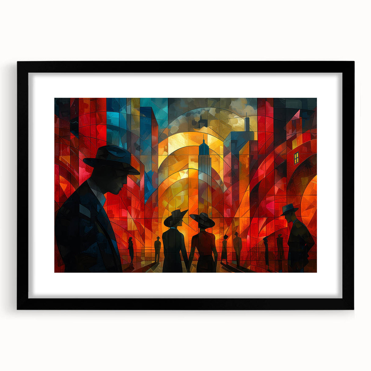 Glam Abstract Cityscape Wall Art – Chic Modern Glamorous Decor