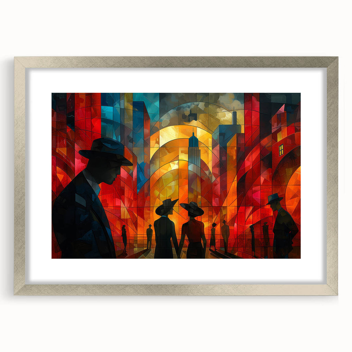 Glam Abstract Cityscape Wall Art – Chic Modern Glamorous Decor