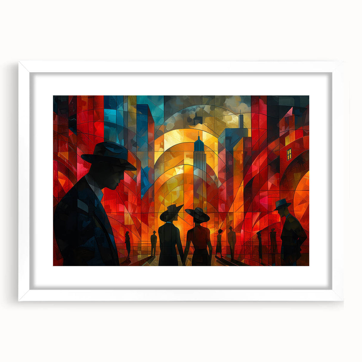 Glam Abstract Cityscape Wall Art – Chic Modern Glamorous Decor