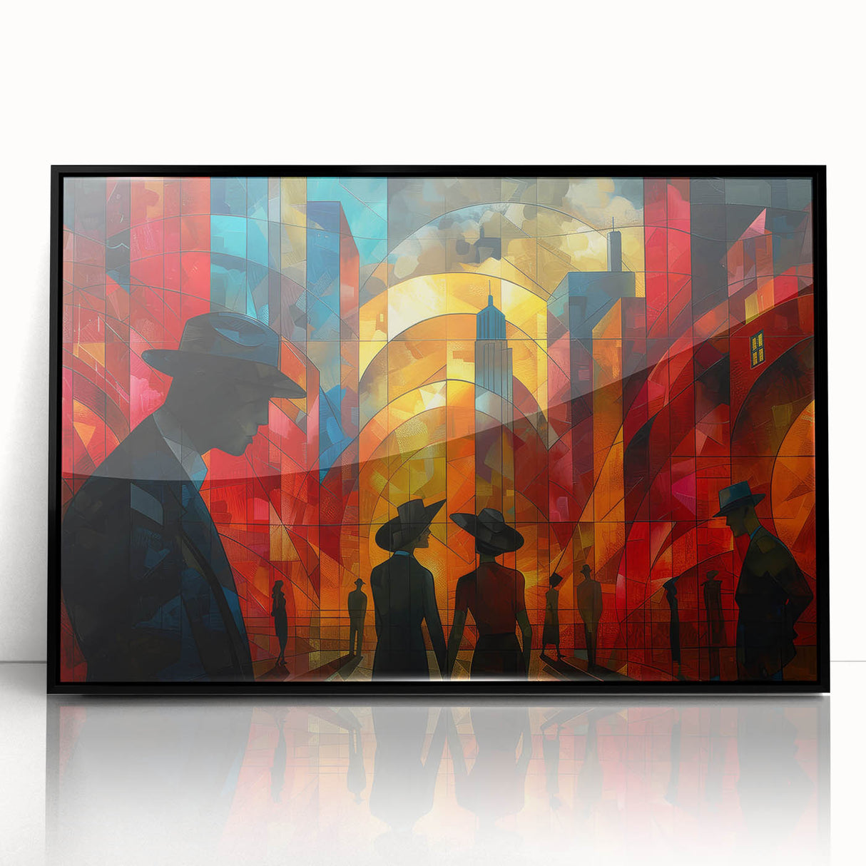 Glam Abstract Cityscape Wall Art – Chic Modern Glamorous Decor