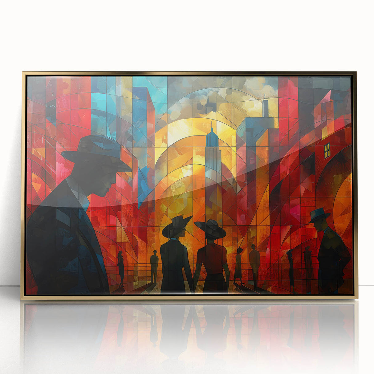 Glam Abstract Cityscape Wall Art – Chic Modern Glamorous Decor