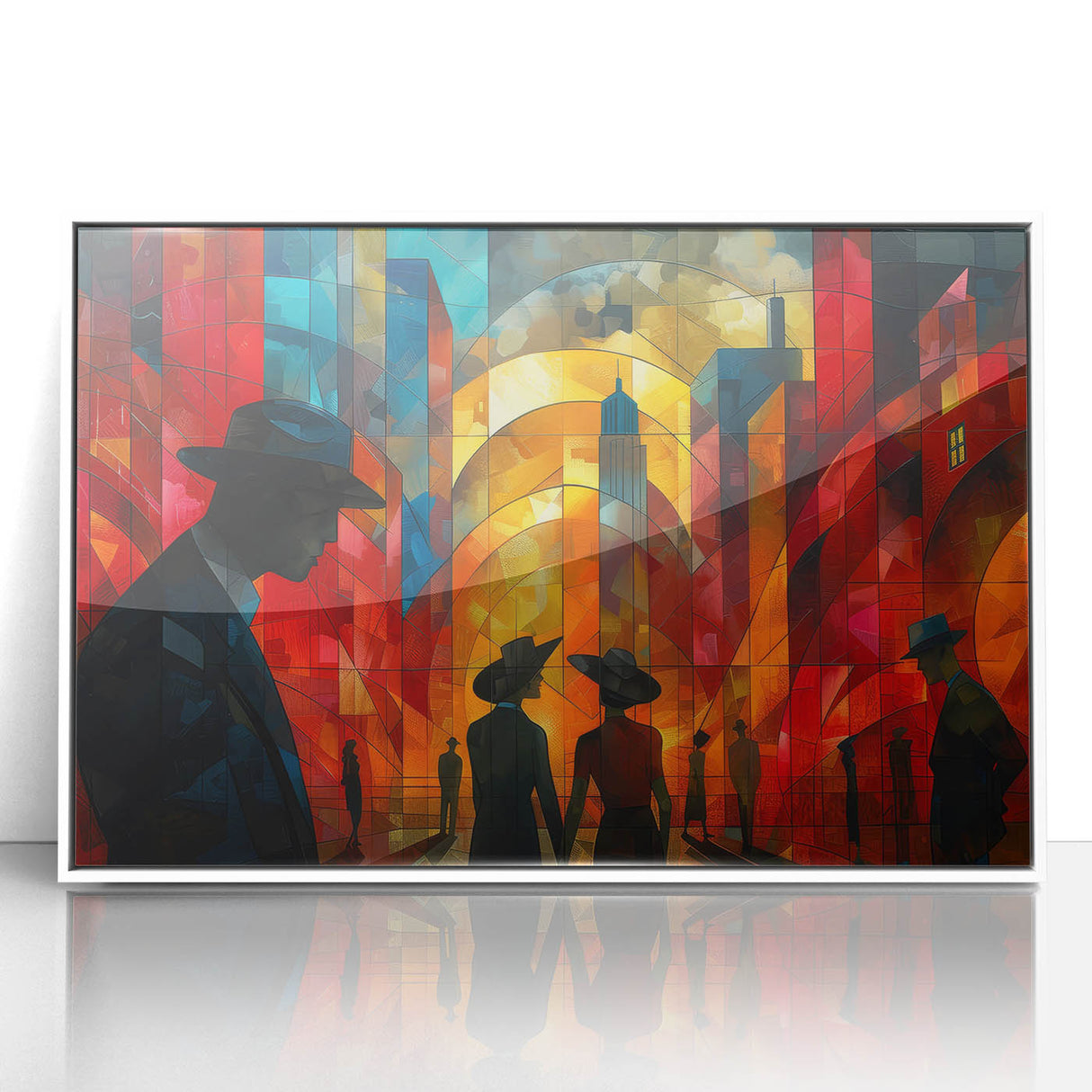 Glam Abstract Cityscape Wall Art – Chic Modern Glamorous Decor