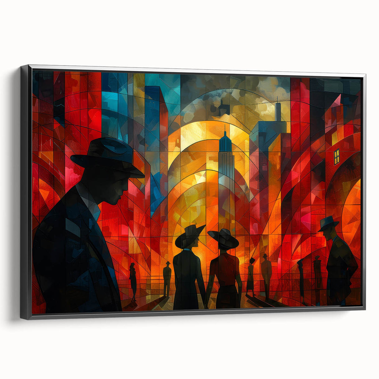 Glam Abstract Cityscape Wall Art – Chic Modern Glamorous Decor