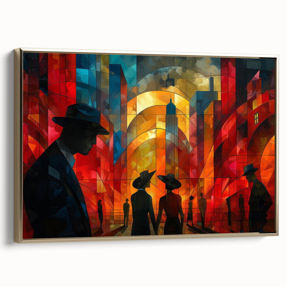 Glam Abstract Cityscape Wall Art – Chic Modern Glamorous Decor