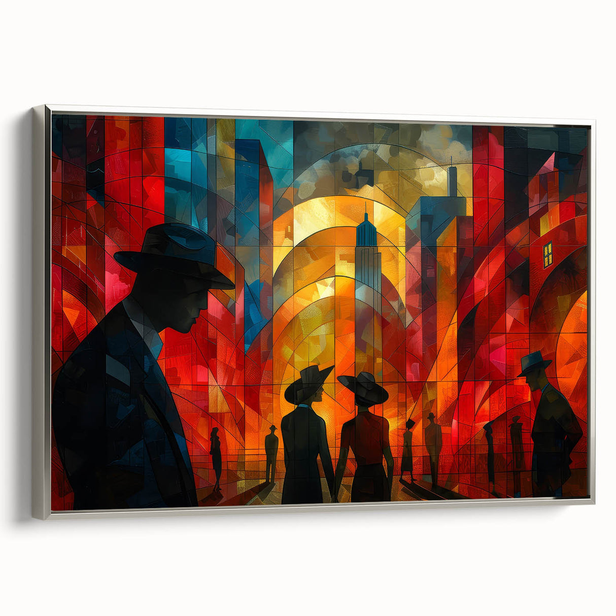 Glam Abstract Cityscape Wall Art – Chic Modern Glamorous Decor