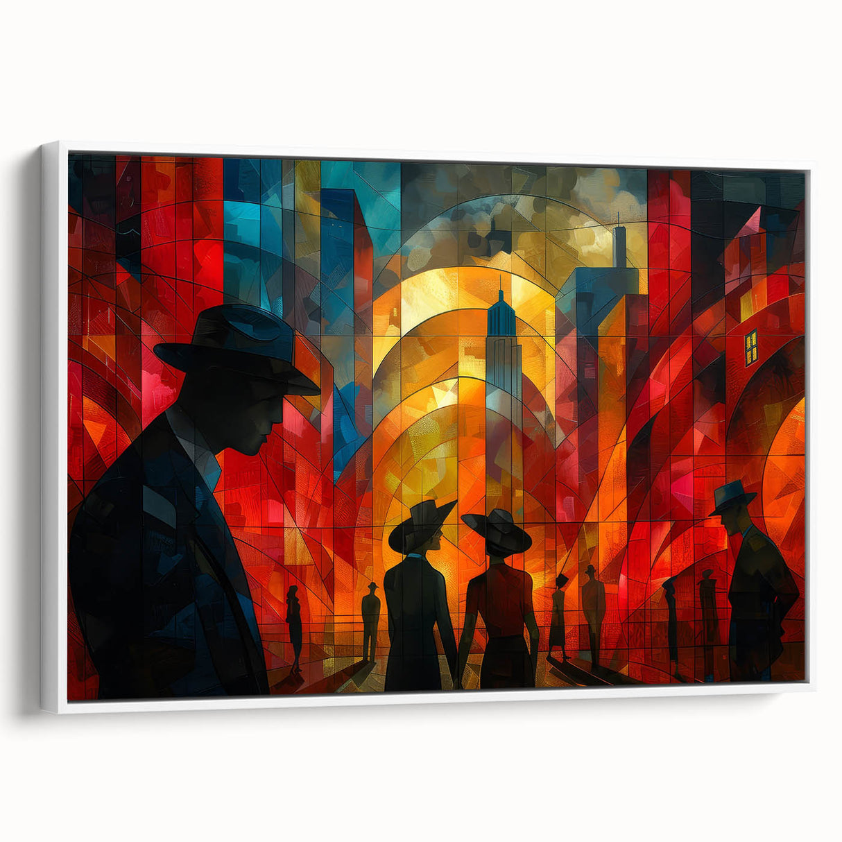 Glam Abstract Cityscape Wall Art – Chic Modern Glamorous Decor