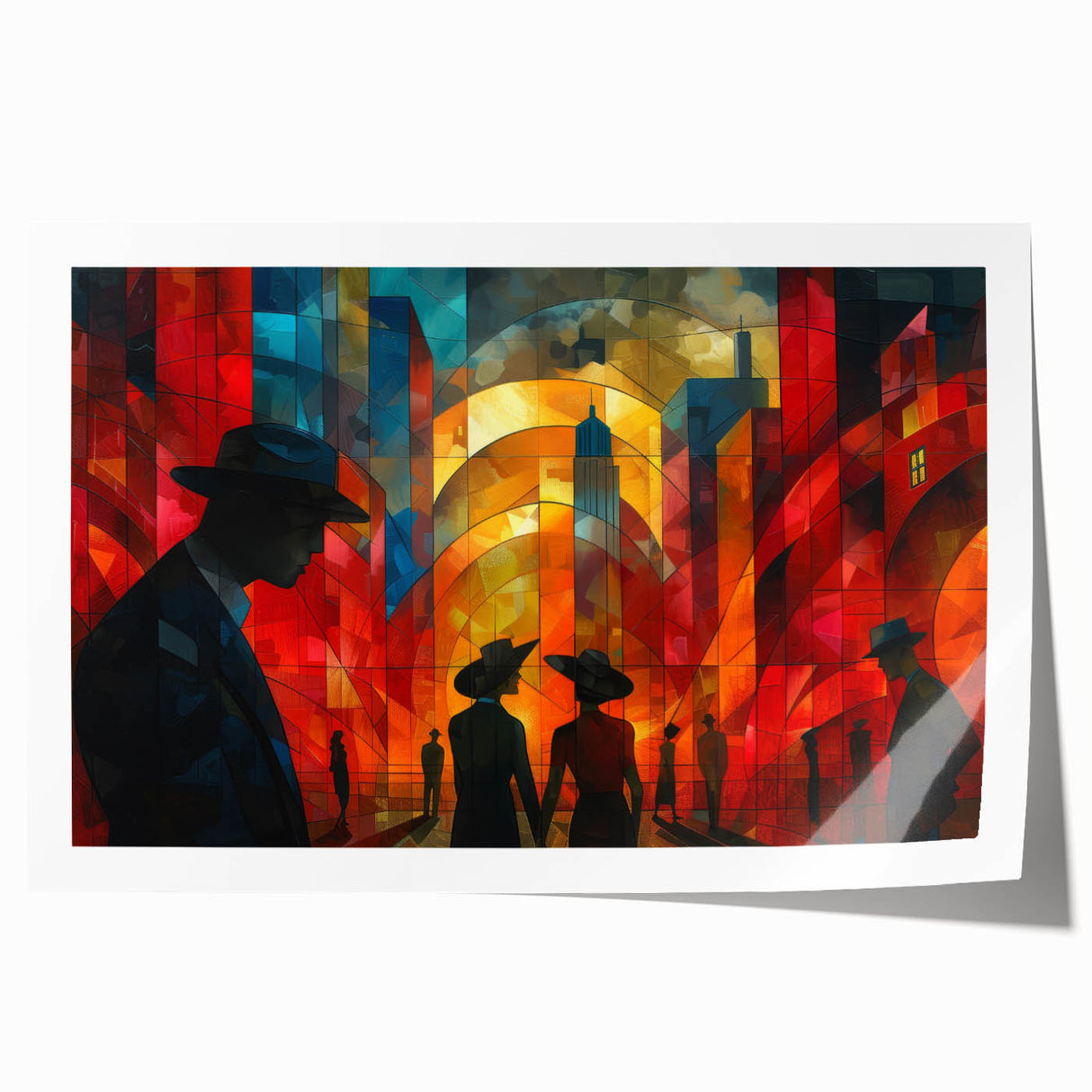 Glam Abstract Cityscape Wall Art – Chic Modern Glamorous Decor