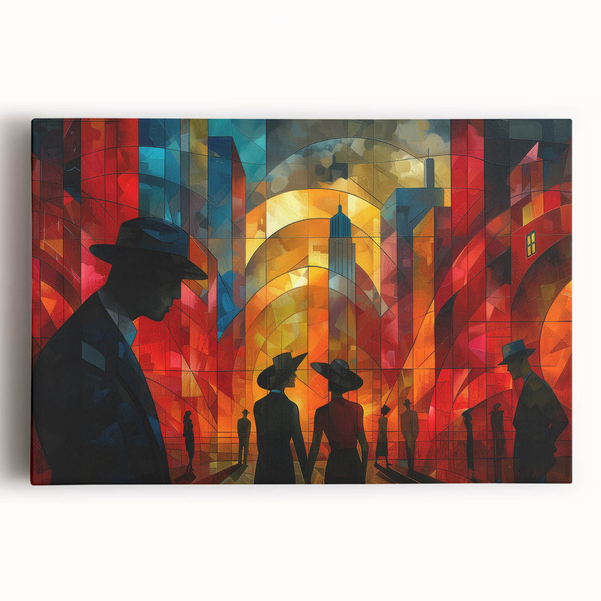 Glam Abstract Cityscape Wall Art – Chic Modern Glamorous Decor