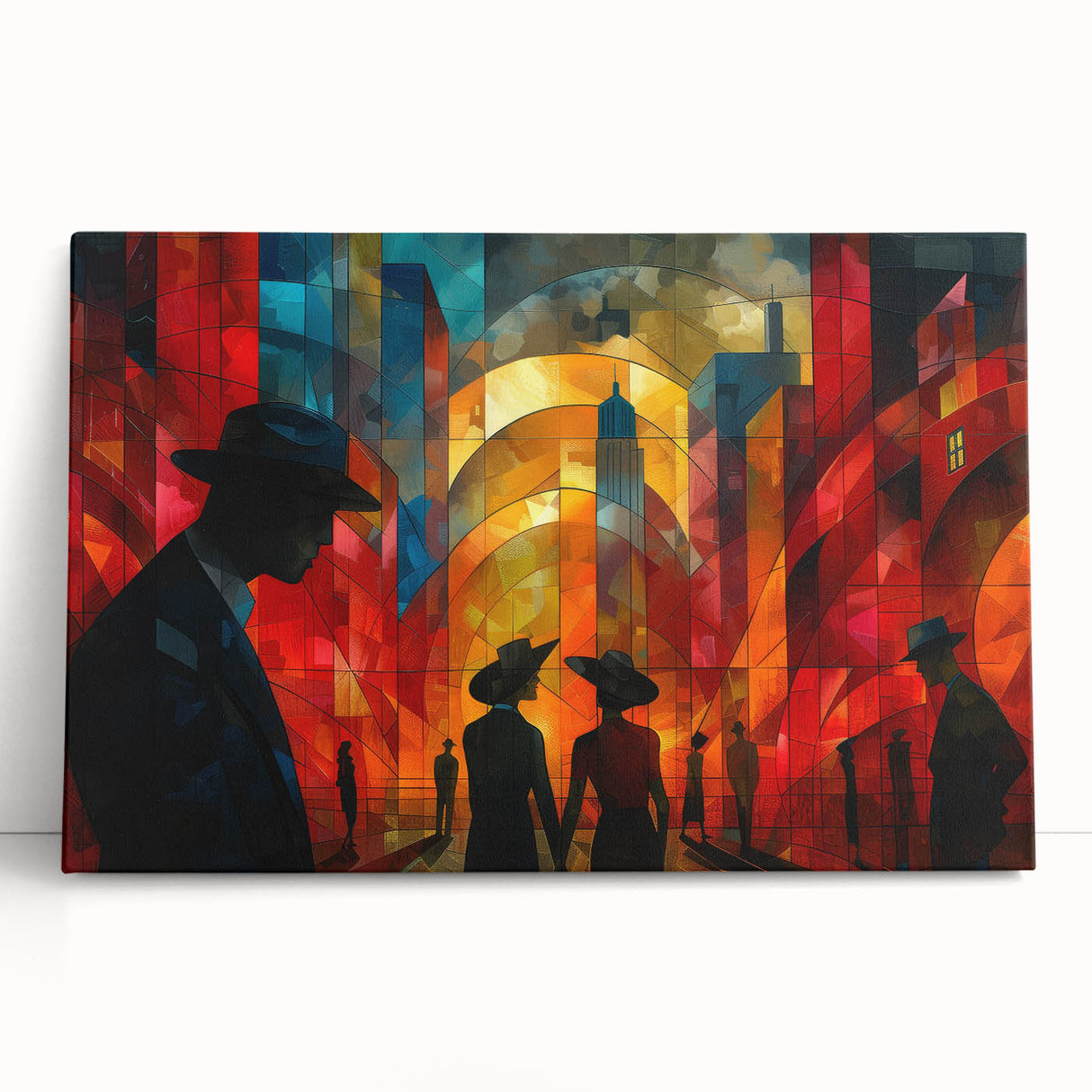Glam Abstract Cityscape Wall Art – Chic Modern Glamorous Decor