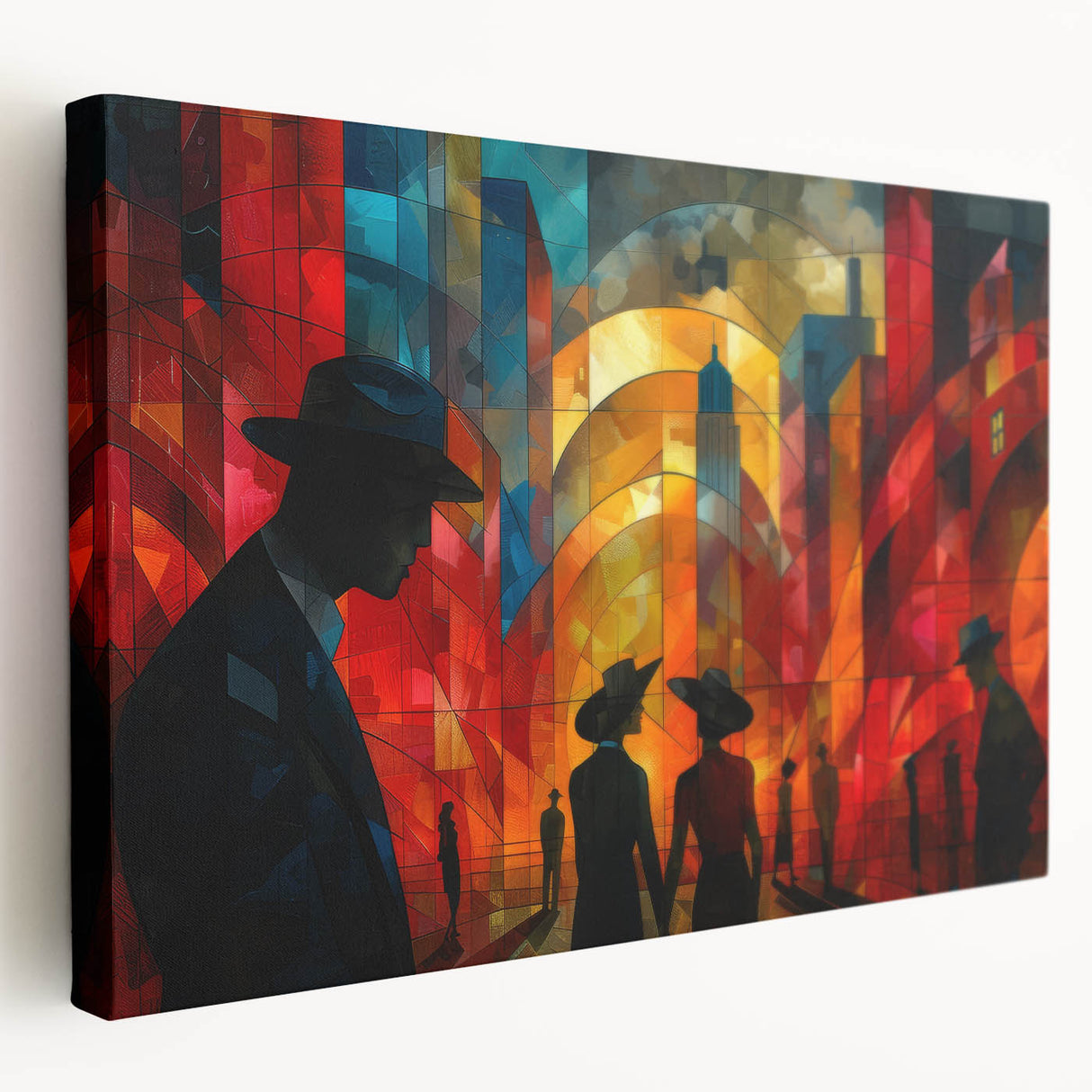 Glam Abstract Cityscape Wall Art – Chic Modern Glamorous Decor