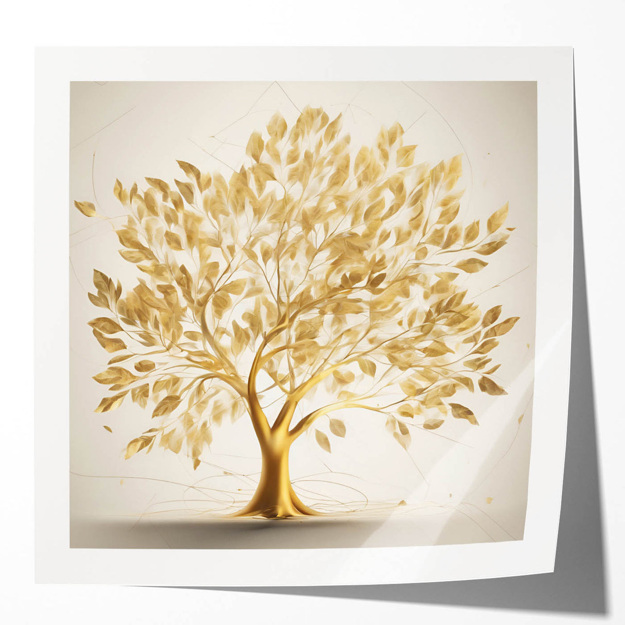 Golden Tree of Life Glam Wall Art – Luxury Home Decor in Modern Style