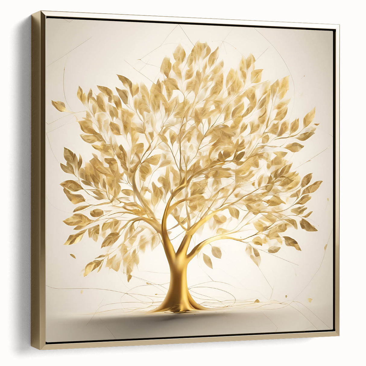 Golden Tree of Life Glam Wall Art – Luxury Home Decor in Modern Style