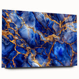 Luxurious Blue & Gold Marble Art – Elegant Glam Wall Art for Modern Spaces