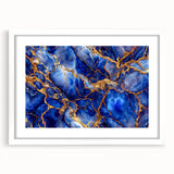 Luxurious Blue & Gold Marble Art – Elegant Glam Wall Art for Modern Spaces