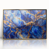 Luxurious Blue & Gold Marble Art – Elegant Glam Wall Art for Modern Spaces