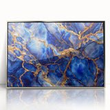 Luxurious Blue & Gold Marble Art – Elegant Glam Wall Art for Modern Spaces