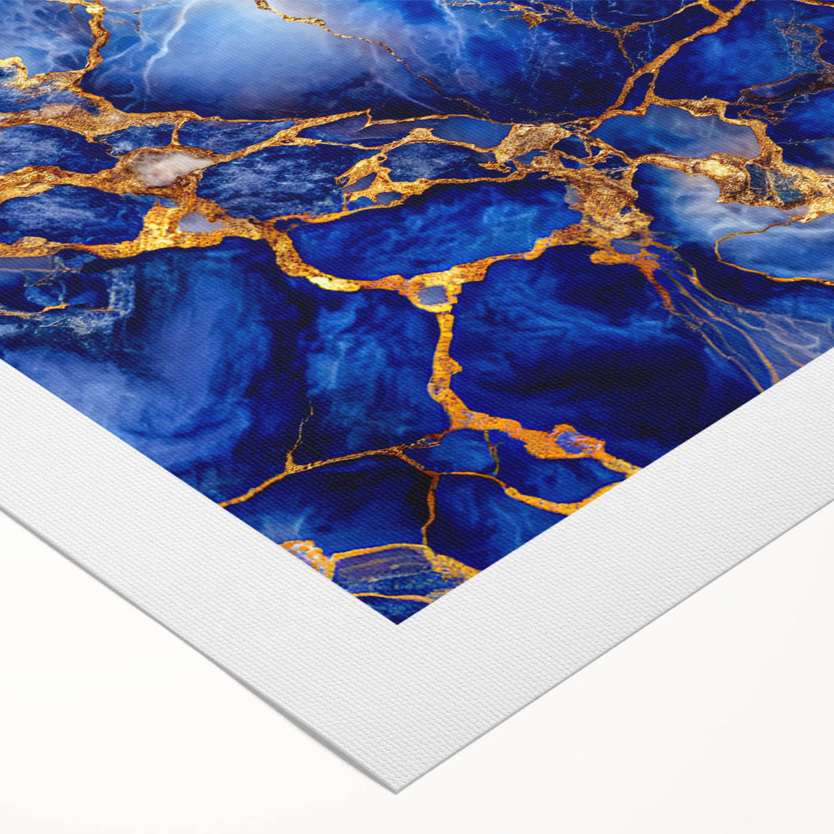 Luxurious Blue & Gold Marble Art – Elegant Glam Wall Art for Modern Spaces
