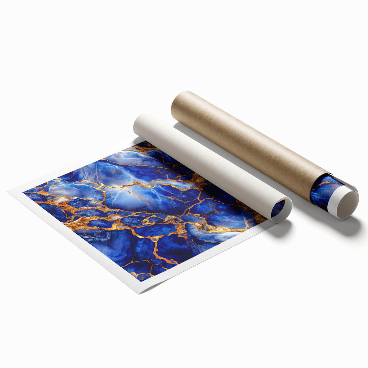 Luxurious Blue & Gold Marble Art – Elegant Glam Wall Art for Modern Spaces