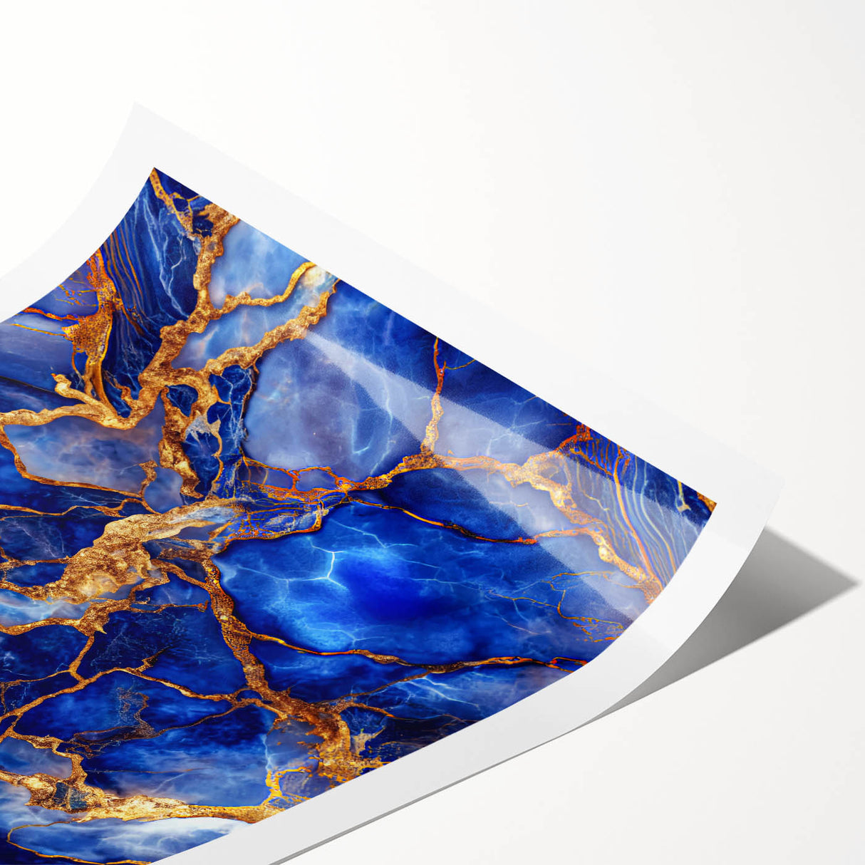 Luxurious Blue & Gold Marble Art – Elegant Glam Wall Art for Modern Spaces