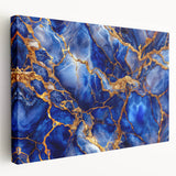 Luxurious Blue & Gold Marble Art – Elegant Glam Wall Art for Modern Spaces