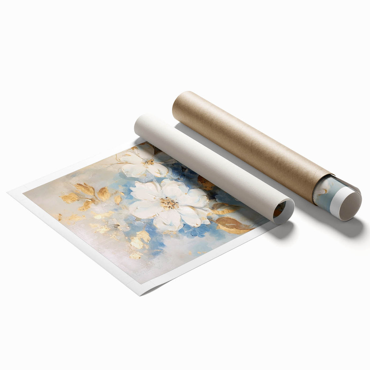 Floral Glam Wall Art - Elegant Chic Decor for Luxury Home Interiors