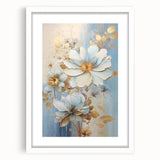 Chic Floral Glam Wall Art - Sophisticated Luxury Decor for Elegant Homes