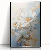 Chic Floral Glam Wall Art - Sophisticated Luxury Decor for Elegant Homes