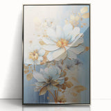 Chic Floral Glam Wall Art - Sophisticated Luxury Decor for Elegant Homes