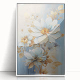 Chic Floral Glam Wall Art - Sophisticated Luxury Decor for Elegant Homes