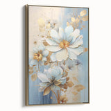 Chic Floral Glam Wall Art - Sophisticated Luxury Decor for Elegant Homes